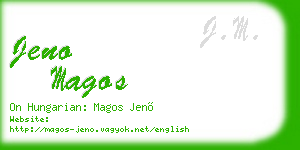 jeno magos business card
