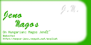 jeno magos business card